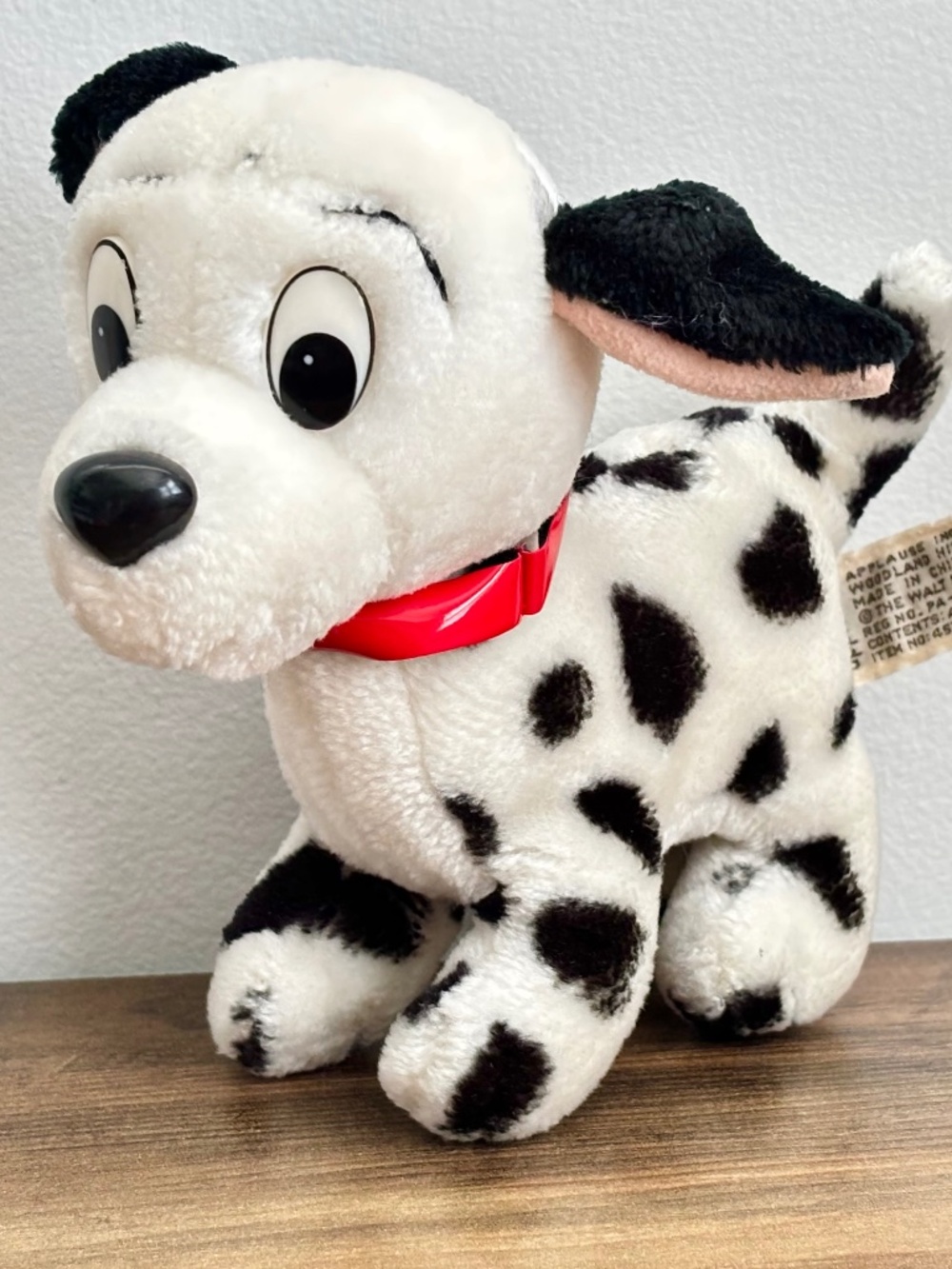 VINTAGE 1990s Applause Disney 101 Dalmatians Puppy Plush Stuffed Animal Collar